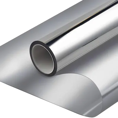 Spiegelfolie 44,5x200 cm selbstklebend Sonnenschutz UV-Schutz silber