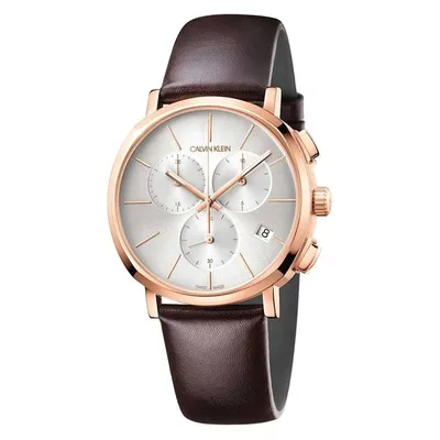 Produktbild von Calvin Klein K8Q376G6 Herren-Armbanduhr, Roségold-Gehäuse, Leder-Armband