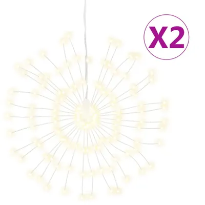 Obrázok produktu pre Vianočné svietiace hviezdy 140 LED 2 ks teplé biele 17 cm