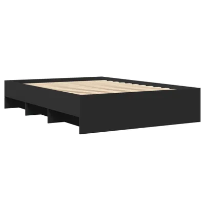 Zdjęcie produktu dla Rama łóżka, czarna, 120x200 cm, materiał drewnopochodny