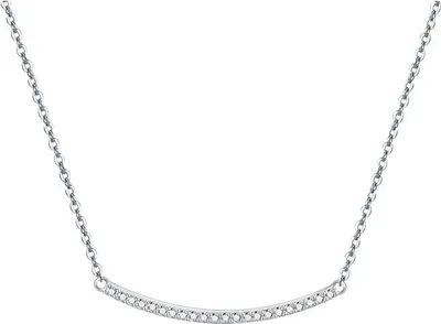 Produktbild von Suzan Gold® 925 Silber Halskette vergoldet für Damen | Zarte Kette mit feinem Zirkonia-Besatz im Design Lunisil –  er & wasserfester Schmuck aus echtem Silber | Geschenk für Frauen