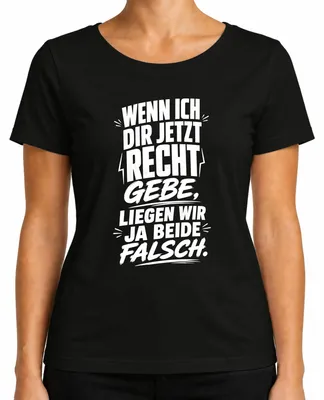 Imagen del producto de Si te doy la razón, esta es la camiseta "Statement Sarkasmus" para mujer, de color , talla M