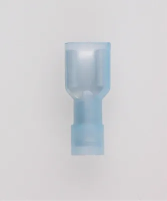Produktbild von Flachsteckhülsen, Steckgröße 6,3 x 0,8mm vollisoliert, mit Isolationscrimp Querschnitt 1,5mm² - 2,5mm² blau,