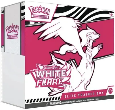 Obrázek produktu pro Pokémon TCG Scarlet Violet White Flare Elite Trainer Box.