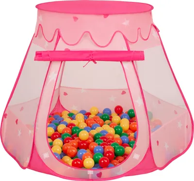 Produktbild von Selonis Spielzelt 105x90cm 100 Bälle ∅6cm Zelt Mit Bunten Bällen Für Babys Und Kinder