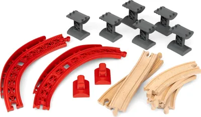 Produktbild von BRIO World 33995 Schienenpaket Berg und Tal - 16-teiliges Schienenpaket mit vielen tollen Layout-Möglichkeiten - Kompatibel mit allen Produkten der BRIO World und empfohlen für Kinder ab 3 Jahren