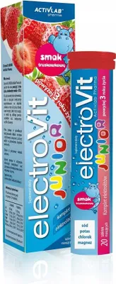 Immagine prodotto di Activlab ElectroVit Junior Integratore alimentare di alta qualità per bambini con gusto di fragola e citrato di magnesio