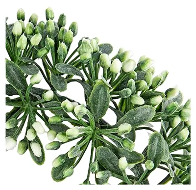 Produktbild von Deko-Kranz mit weißen Knospen, innen: Ø 10,5 cm, außen: Ø 18 cm