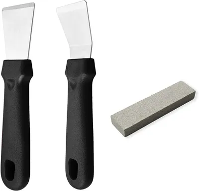 Productafbeelding van Reinigingsschrapers, 2 stuks, zwart, voor oven en kookplaat, keukengereedschap