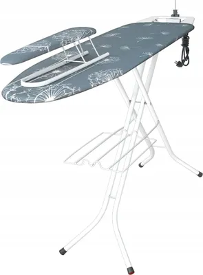 Produktbild von Bügelbrett mit Handtuch zum Bügeln von Ärmeln, Verlängerung, Antennenregal, breite Tischplatte 120 x 38 cm
