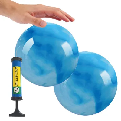 Obrázok produktu pre Nafukovací skákací loptička – 22 cm, s pumpou, 2 kusy, fialová