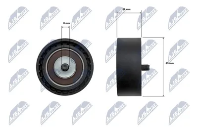 Produktbild von NTY RNK-FR-070 Umlenkrolle Keilrippenriemen 65mm für FORD Transit Custom V362 Kastenwagen (FY, FZ) Transit Mk7 Kastenwagen (V363, FCD, FDD)