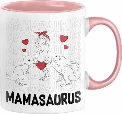 Produktbild von Mamasaurus Tasse Geschenk für Mutter zum Muttertag Geschenkidee von Tochter an Mama Beste Mama Der Welt Kaffee-Becher (Rosa)