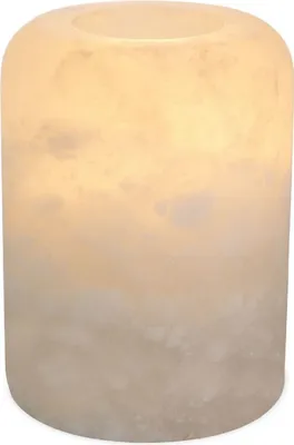 Produktbild von Casa Padrino Luxus Alabaster Teelichthalter Ø 12 x H. 16 cm - Deko Accessoires - Luxus Qualität