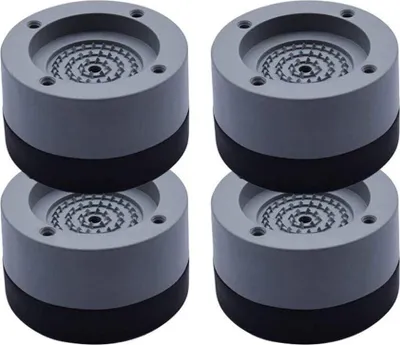 Produktbild von Vibrationsdämpfer,4 Stück Antivibrationsmatte Vibrationsdämpfer für Waschmaschine & Trockner 4cm (Grey, 4cm)