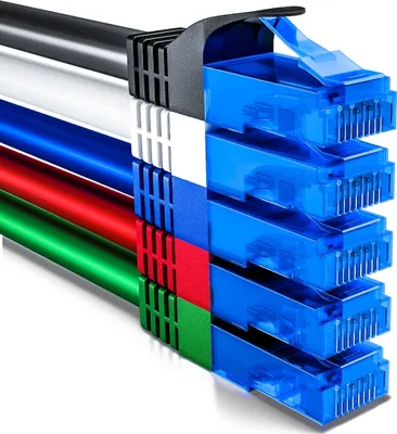 Produktbild von deleyCON 5x 0,25m CAT6 Netzwerkkabel Set - Kurzes 50cm U-UTP RJ45 CAT-6 LAN Kabel Patchkabel Ethernetkabel DSL Switch Router Modem Repeater Patchpanel - Bunt