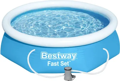 Obrázek produktu pro Bestway Fast Set 57450, Rámový/nafukovací bazén, Děti a dospělí, Modrá, Bílá, 7,06 kg