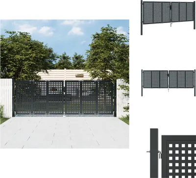Obrázok produktu pre vidaXL Záhradná brána antracit 300x150 cm oceľ - Záhradné brány