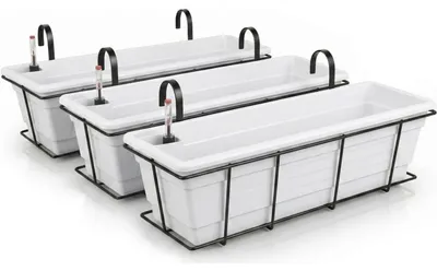 Produktbild von 3er Set 80 cm selbstwässernd Hydroeinsatz & Metallkorb