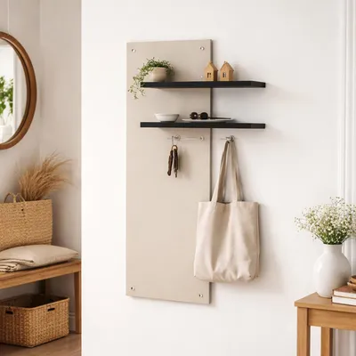 Immagine prodotto di Ceriale - Mensola, 85x15x138h cm Beige, 2 Ripiani