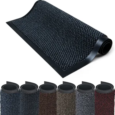 Produktbild von Schmutzfangmatte Innen  groß- 90x150cm groß- alle Fußbodenarten - Absorbierend- fußmatte -Schwarz