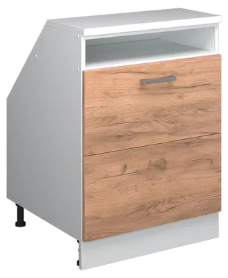 Produktbild von Dachschrägenschrank Vicco Rion Goldkraft Eiche 60 x 81.6 cm mit 2 Schubladen, Schrankkorpus 60 cm Tiefe, Model 60035