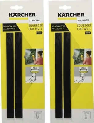 Zdjęcie produktu dla Kärcher WV 1, Ostrze do czyszczenia, Kärcher, WV 1, Czarny, 2 szt., 250 mm