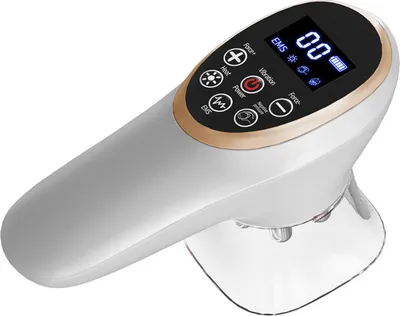 Produktbild von Elektro Schröpfgerät, Vakuum-Massagegerät, Rotlicht, Heizung, Vibration, 2 Saugglocken, Anti-Cellulite, 15 Heizstufen, 15 Vibrationsstufen