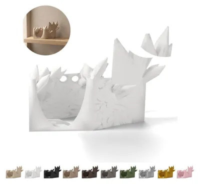 Produktbild von Figurenständer Kristallhöhle 12,8 cm für Drachenfiguren, PLA – Weiß
