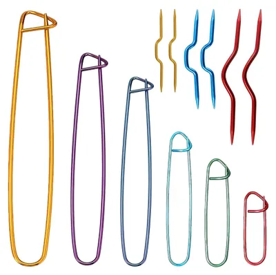 Produktbild von Solidchoice – Set von Häkelnadeln mit Maschenhaltern zum Stricken