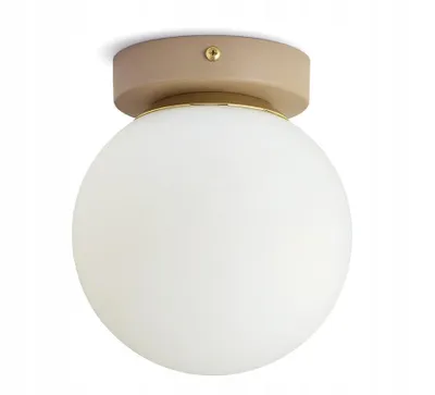 Zdjęcie produktu dla LUXOLAR Lampa Sufitowa G9 LED 15W - plafon beżowo-złoty dla buira, jadalni, sypialni - styl nowoczesny, skandynawski, soft loft