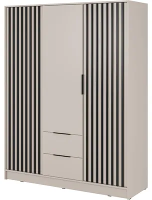 Produktbild von Kleiderschrank LAILA 3D kaschmir / schwarz