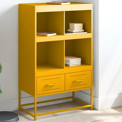Immagine prodotto di vidaXL Credenza giallo senape 68x39x111,5 cm acciaio