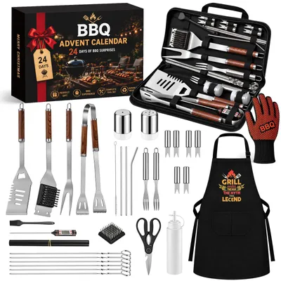 Productafbeelding van BBQ adventskalender 2026 met grillgereedschap