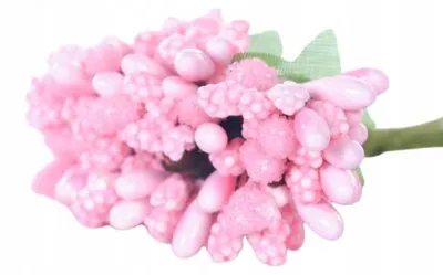 Produktbild von Dekorativer Traubenblüten-Strauß, künstlich, Rosa, 12 Stück