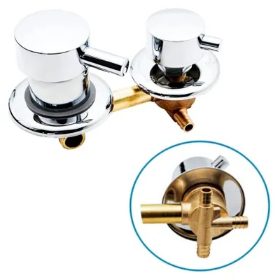 Produktbild von Duschenarmatur mit Temperaturregelung - Messing verchromt - Keramische Kartusche - G 1/2