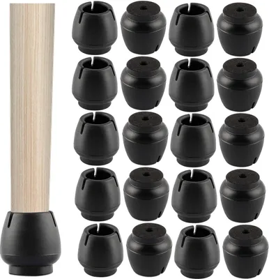 Produktbild von 40 Stück Stuhlbeinschoner, Silikon-Stuhlbeinschoner, rutschfeste und kratzfeste Möbelbeinschoner, für den Innen- und Außenbereich, Garten, Büromöbelbeine 17–21 mm