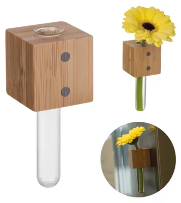 Produktbild von Kühlschrankmagnet aus Bambus mit Vase