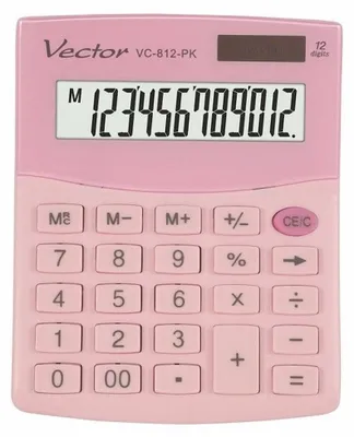 Zdjęcie produktu dla Vector VECTOR CALCULATOR OFFICE KAV VC-812 PK PINK