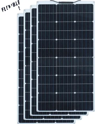 Obrázek produktu pro Flexibilní solární panel, vysoký výkon modulu 24 %, lehká konstrukce, 4 solární panely