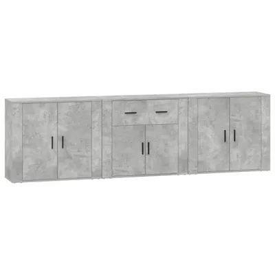 Produktbild von Sideboards 3 Stk. Betongrau Holzwerkstoff