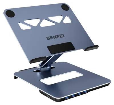 Produktbild von BENFEI Laptop-Ständer & -halterungen Laptop Ständer mit USB C 6in1 Dockingstation