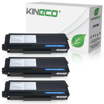 Productafbeelding van Kineco 3 tonercartridge, compatibel met Brother TN-3280, TN3280, geschikt voor Brother HL5340D, HL-5350DN, HL5370WD, HL5380DN, 8085DN, 8880DN, 8890DW, MFC-8370DN - zwart, opbrengst: 8.000 pagina's