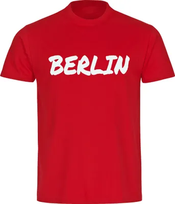 Produktbild von multifanshop Kinder T-Shirt - Berlin rot - Textmarker, rot, Größe 140