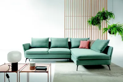 Zdjęcie produktu dla Salon zielone meble tekstylne sofy narożnik kanapa w kształcie litery L meble tapicerowane sofa rozkładana