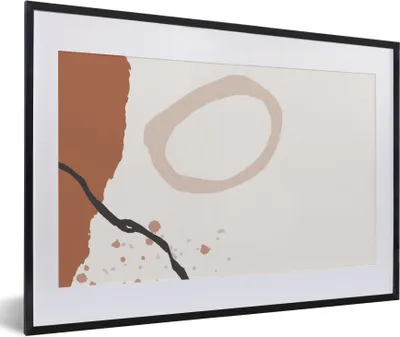 Produktbild von MuchoWow® Gerahmtes Poster Sommer - Abstrakt - Grau 60x40 cm - Poster mit Schwarzem Bilderrahmen Wandposter Rahmen Foto Bilder - Schlafzimmer - Plakat in Rahmen - Drucken