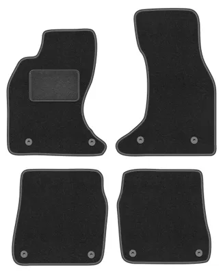 Produktbild von Velours-Fußmatten für Audi A6 C5 4.2L 1997-2004 (Limousine/Kombi/Avant) – 4-tlg, Graphit, passgenau – Wielganizator LUX