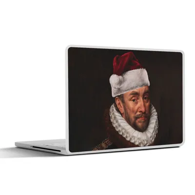 Produktbild von MuchoWow® Laptop Aufkleber Sticker Cover Wilhelm von Oranien - Adriaen Thomasz - Weihnachten 25x18 cm - Laptop-Deko