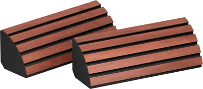 Produktbild von 6er-Set – Akustik-Eck-Bassfalle für die Montage an der Decken-Wand-Kreuzung | 23x50x14cm | Diffusion | [POLETRAP-H |Nussbaum]