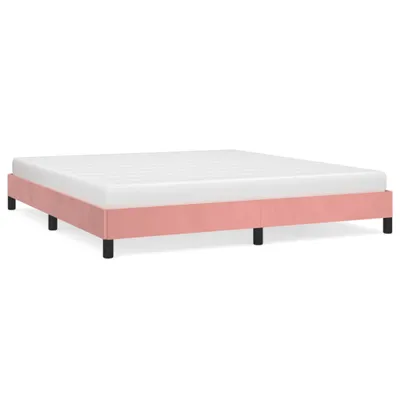 Produktbild von "im Sonderangebot"Bettgestell - CLORIS - Doppelbett - Robust und langlebig - Rosa 160x200 cm - Einfache Montage -  Samt - NeuMöbel5097742
